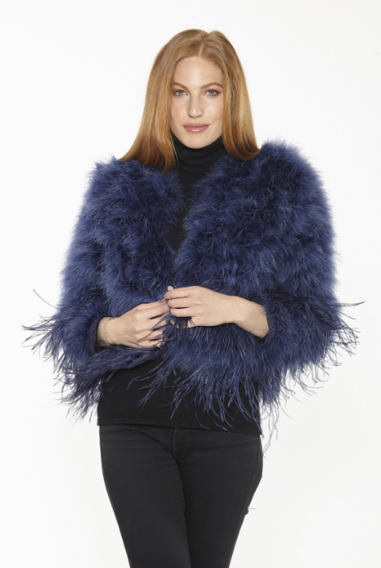 Feather Fur Jacket by Linda Richards *Multiple Colors Available*