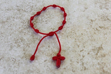 Load image into Gallery viewer, Red String Rosary Bracelet