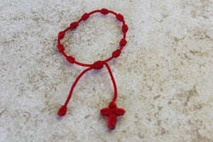 Red String Rosary Bracelet