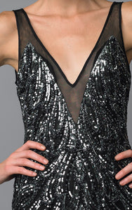 Sequin V-Neck Dress