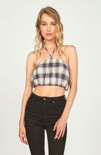 Load image into Gallery viewer, Plaid Flannel Halter Bandeau Top