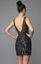 Load image into Gallery viewer, Sequin V-Neck Dress