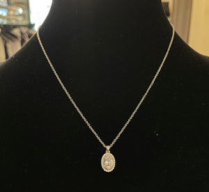 Oval Rhinestone Necklace