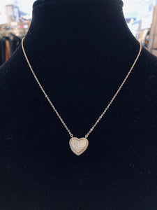 Sterling Silver 3D Heart Necklace by Sophia