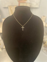 Load image into Gallery viewer, CZ Thin Cross Necklace *multiple colors*